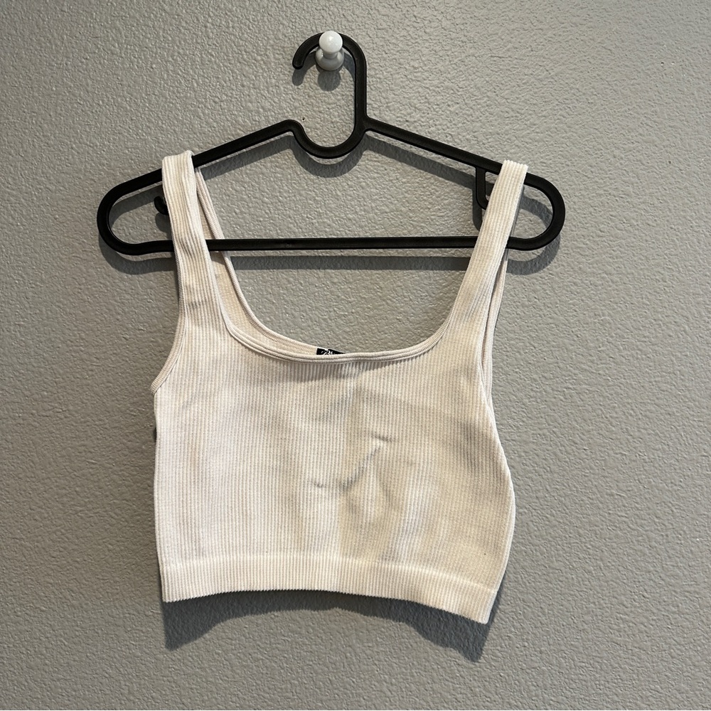 LAST DAY! - Zara White ribbed bralette